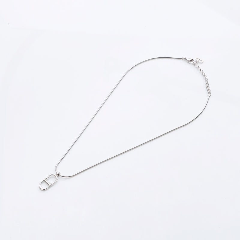 クリスチャンディオール Christian Dior CDロゴ ネックレス シルバー