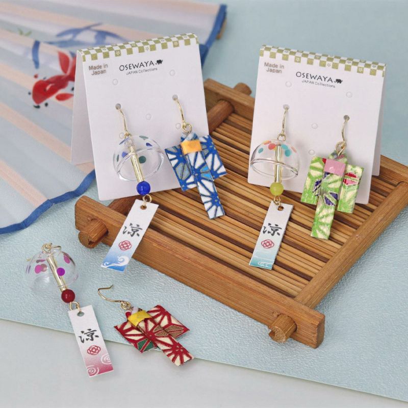 ピアス 浴衣と風鈴 アシンメトリー フックピアス – OSEWAYAオンライン