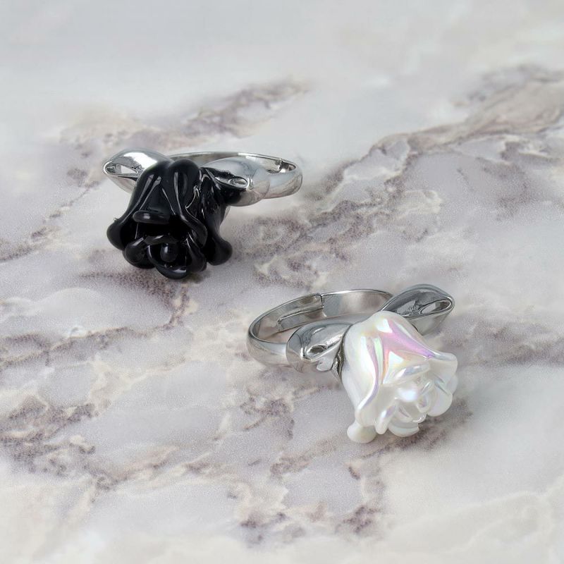 リング yura ニッケルフリー メタル フラワー ローズ バラ 薔薇