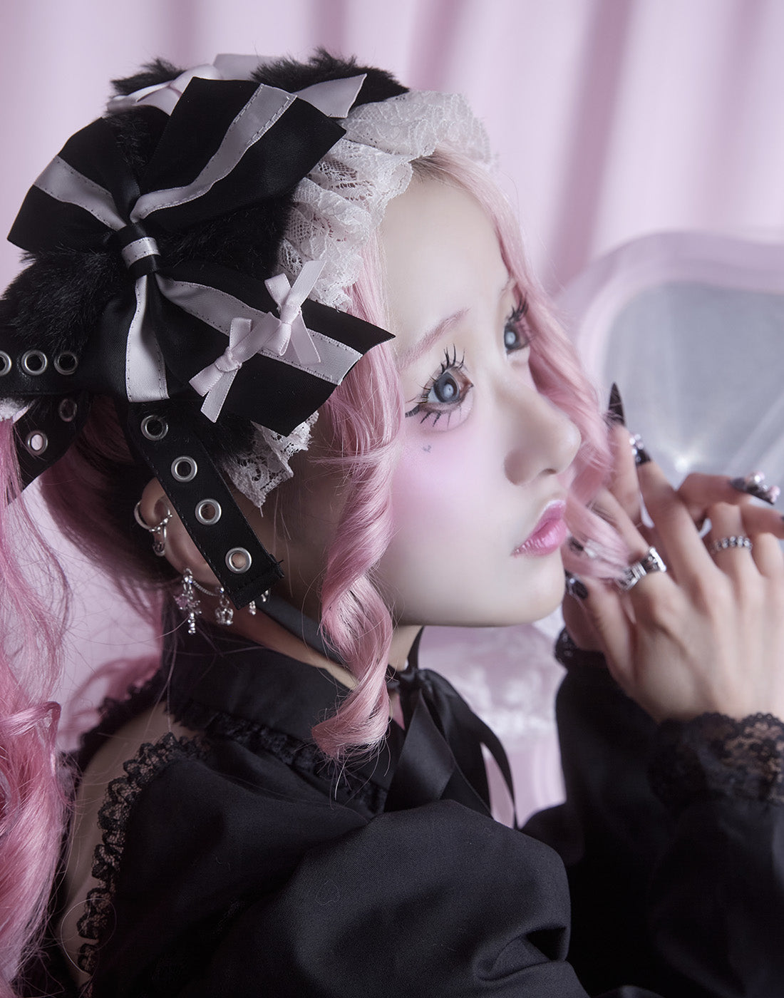 Lethal ribbon pierced head dress – AVENCHUMU （アバンチュウム）