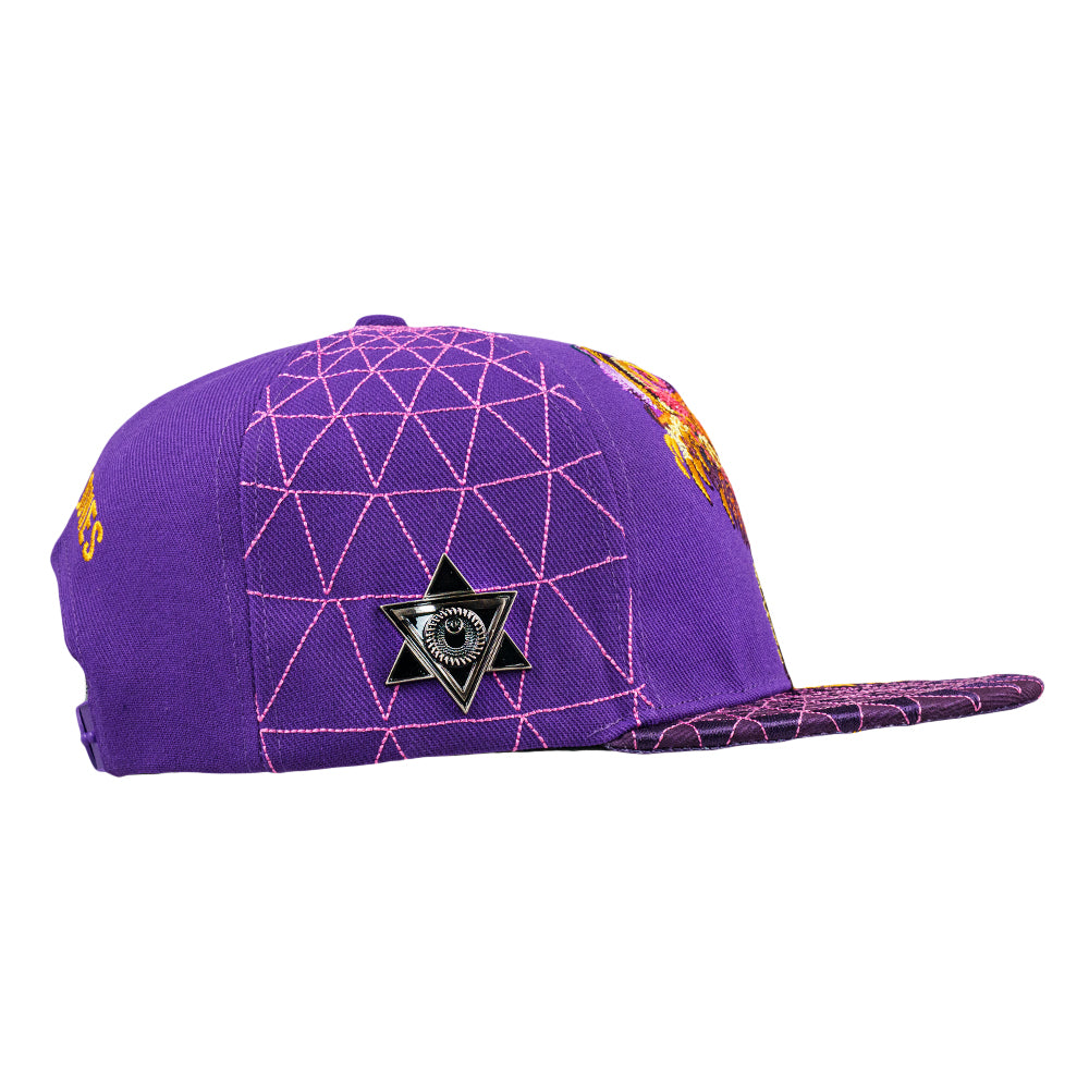 Humming Dragon Purple Snapback Hat x Grassroots California