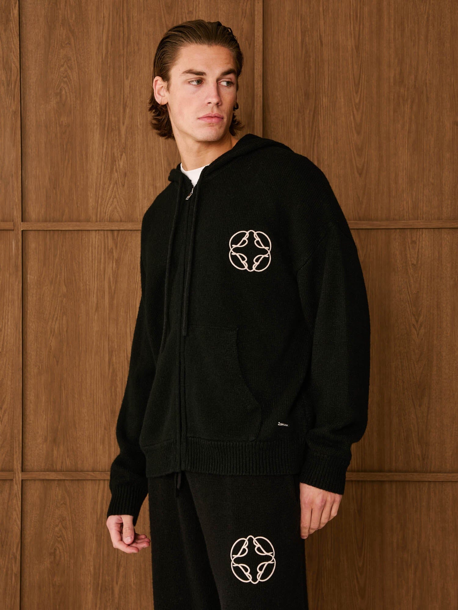 Men's Black Knit Mohair Hoodie | Knitted Hoodies for Men | Express