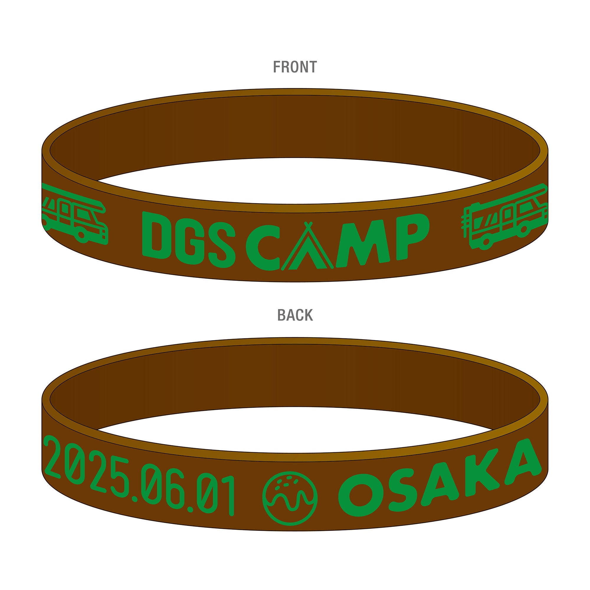DGS CAMP 2025 チャリティーラバーリストバンド 大阪ver