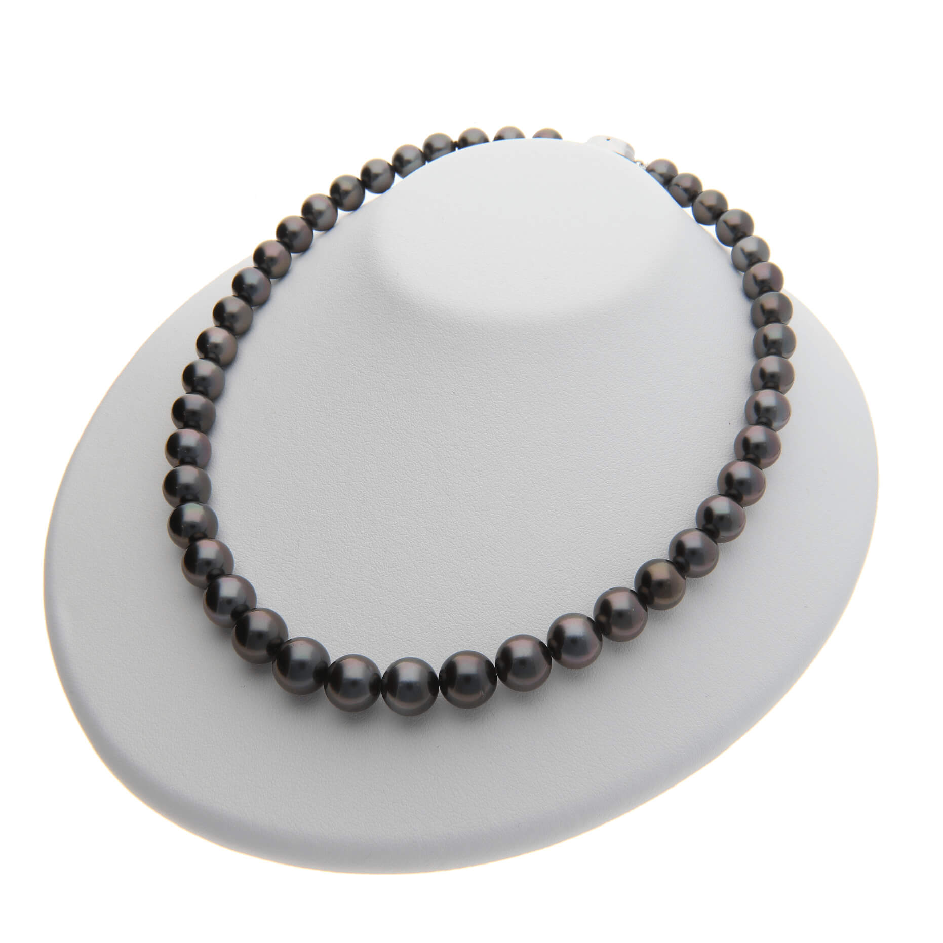 黒蝶真珠（タヒチ） ブラックパールネックレス 8.2-10.5mm ラウンド系