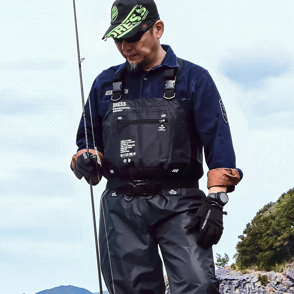 DRESS チェストハイウェーダーエアボーン 胴付長靴 [ブラック/ステルス