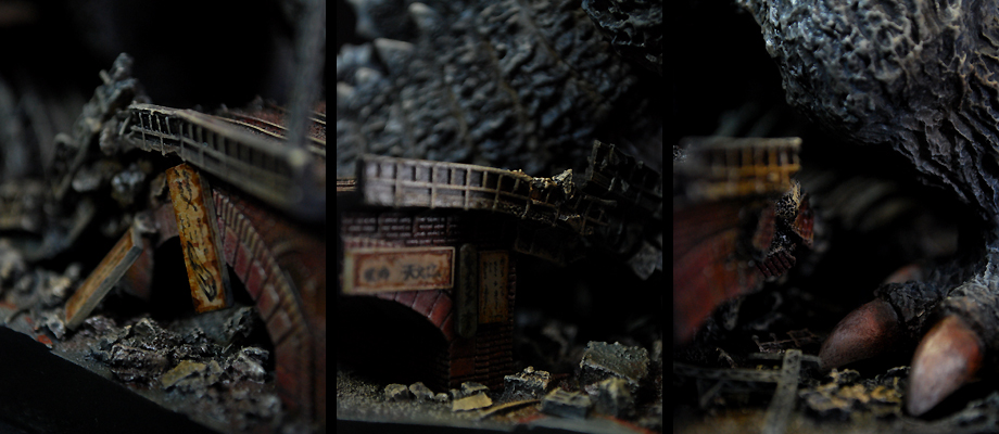 酒井ゆうじ造型工房】 ゴジラドリームvol.114 初代ゴジラ[電車くわえ