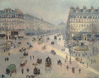 オペラ座通り、テアトル・フランセ広場｜ピサロが描いたパリの情景