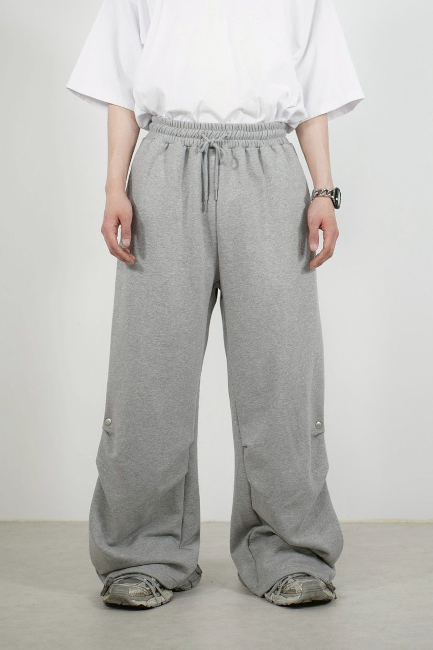 受注制【Chikashitsu +】side snap button sweat pants (2color