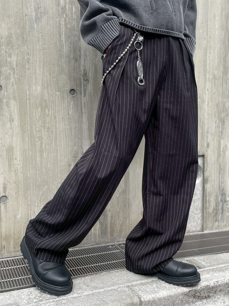 受注制【nmtc +】stripe slacks (2color) – PRESSING WEB SHOP