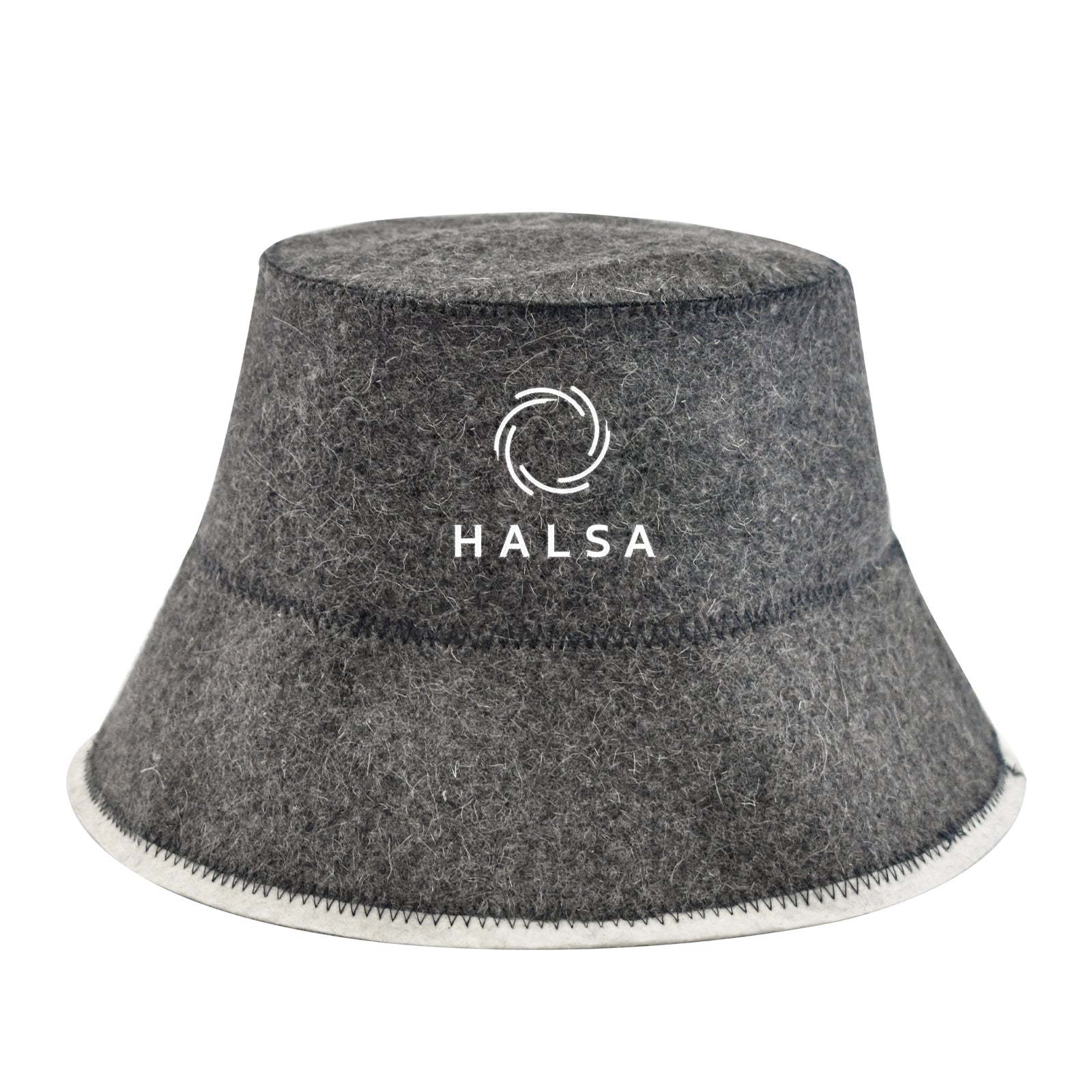 Halsa Bucket Sauna Hat - Natural Wool Sauna Cap