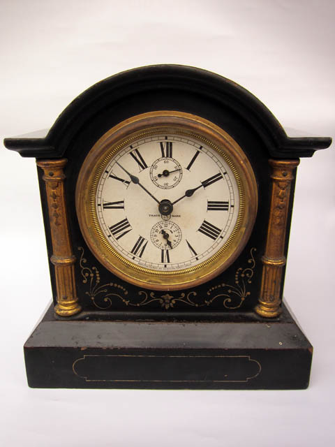 頭丸金柱オルゴール（精工舎） - 日巻鉄製置時計