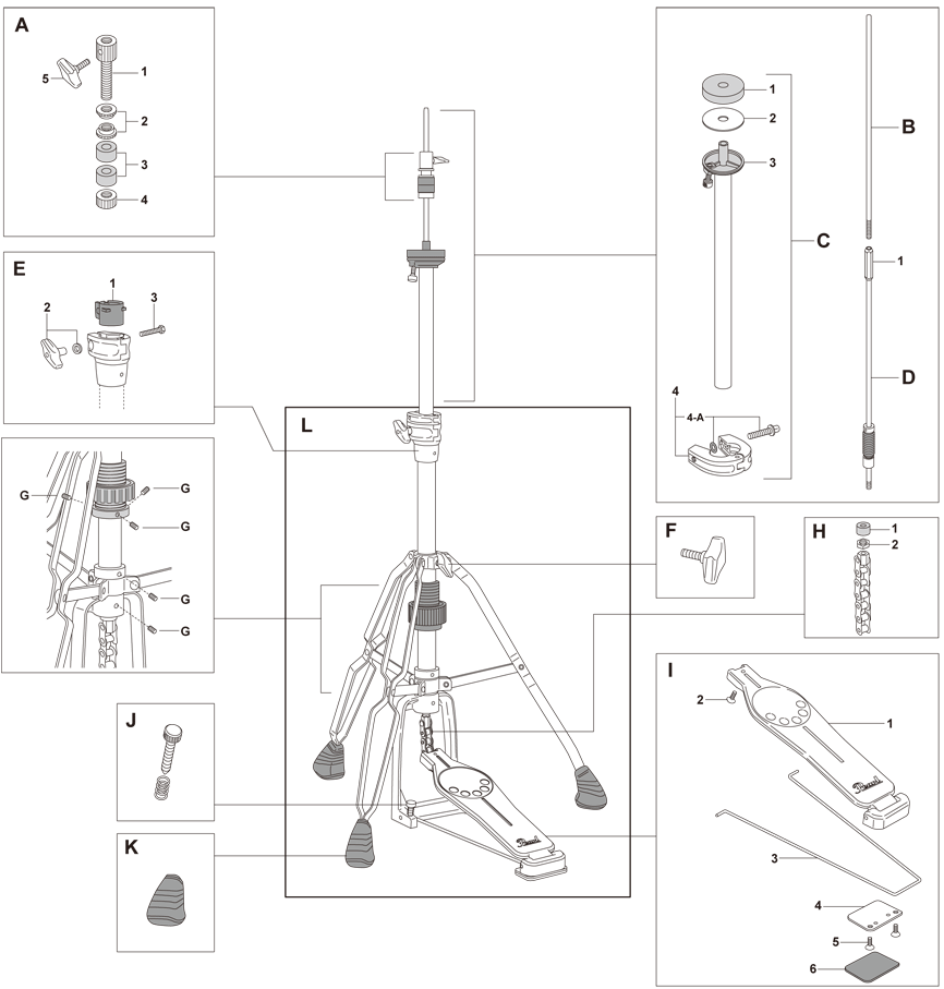 Pearl H-930 ＞ ハイハットスタンド | 楽器の専門店ミュージックファーム