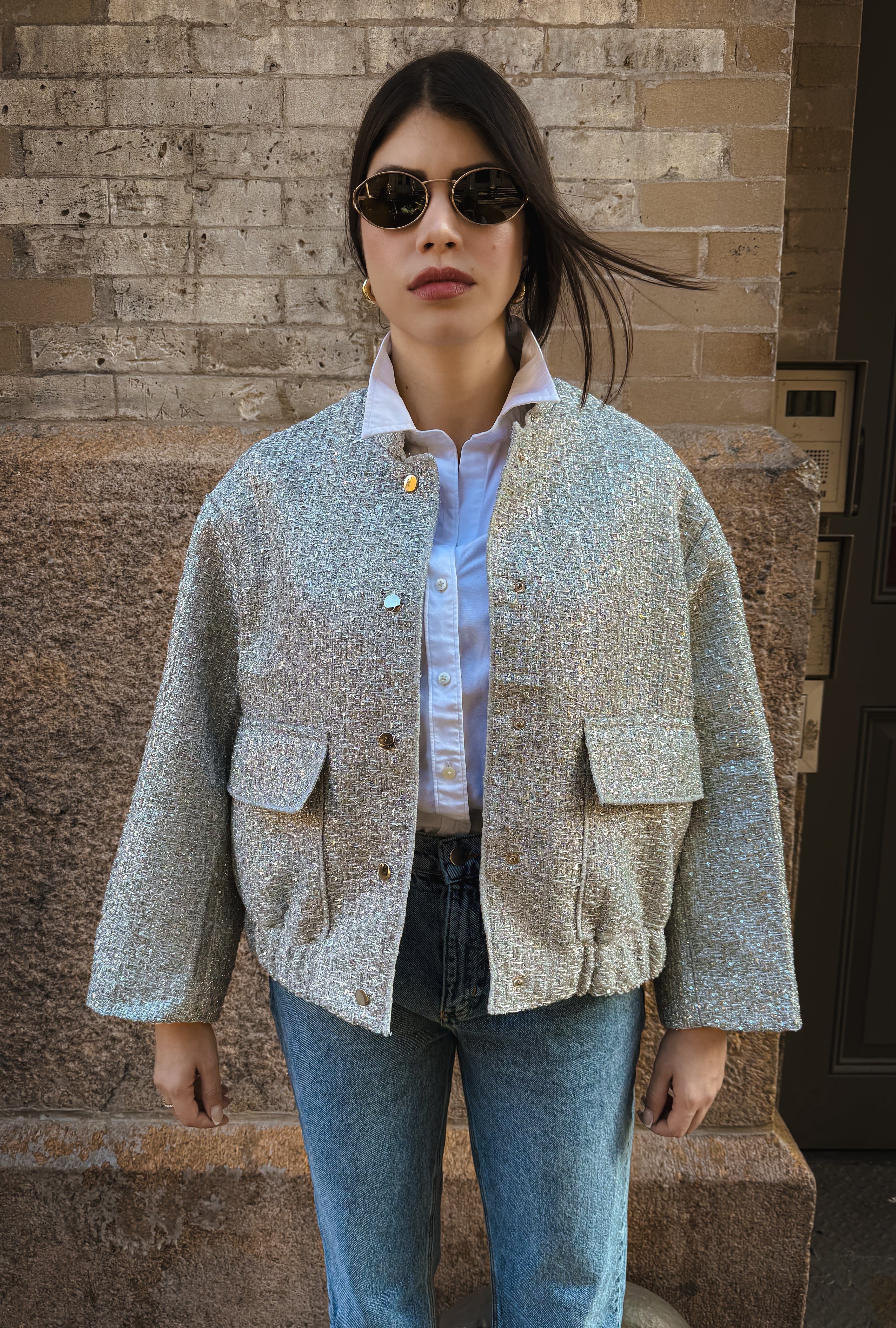 TWEED JACKET - SILVER – WYLD
