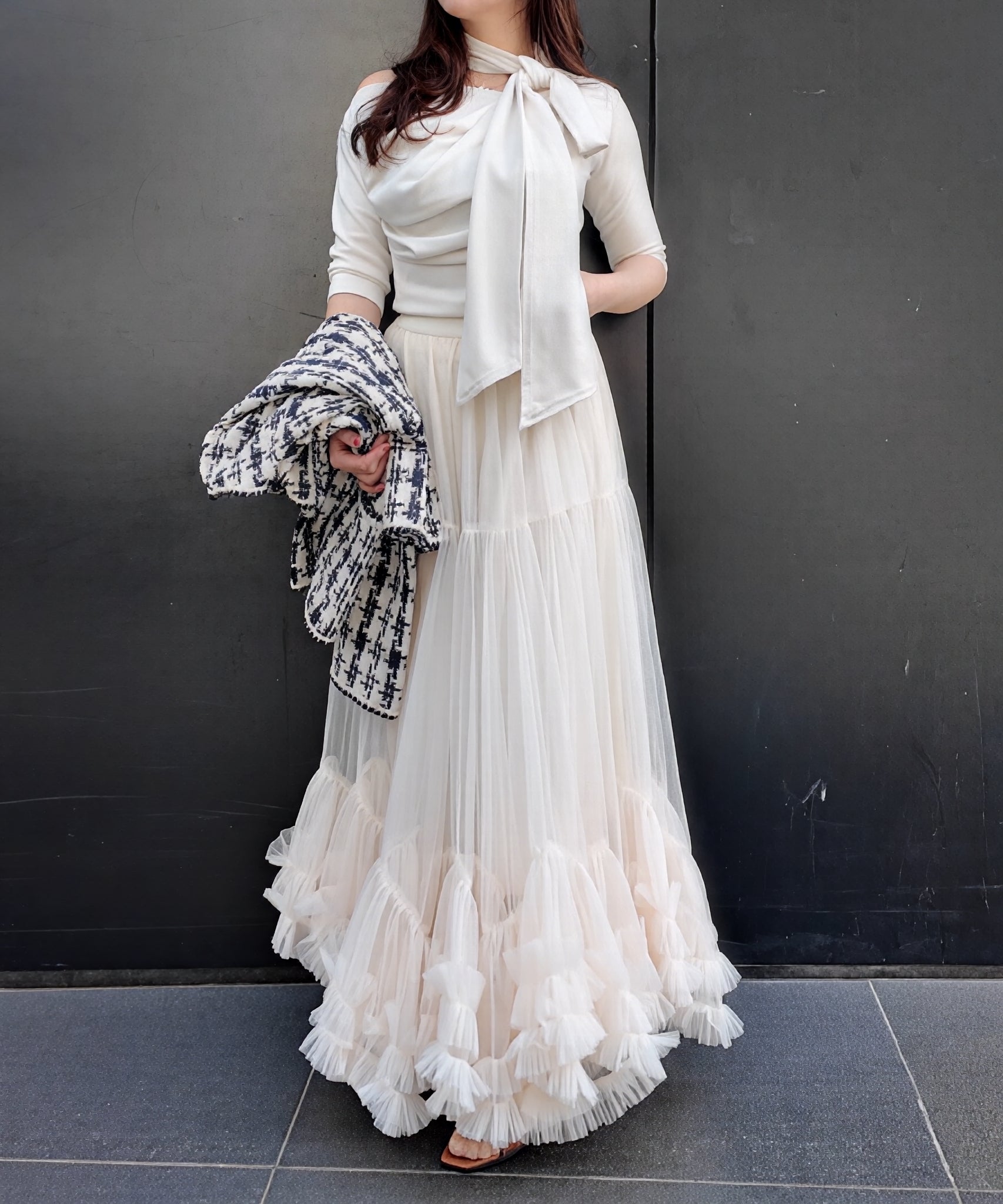 ラグジュアリー3ティアードマキシスカート | THEODORIC.dy公式通販