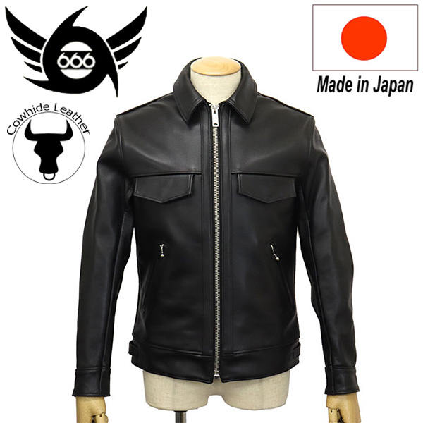 正規取扱店 666 LEATHER WEAR LJM-25TF フロントジップ レザージーン
