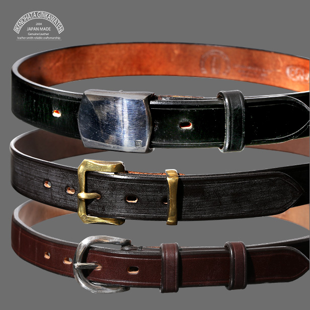 東京ヒマワリ / 池之端銀革店 UKサドルレザースペシャルベルト 銀製