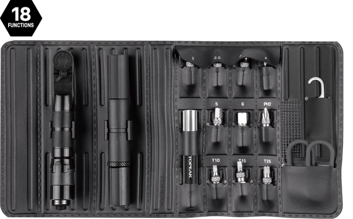 自転車携帯工具セット｜トピーク - RATCHET 'N ROLL PRO