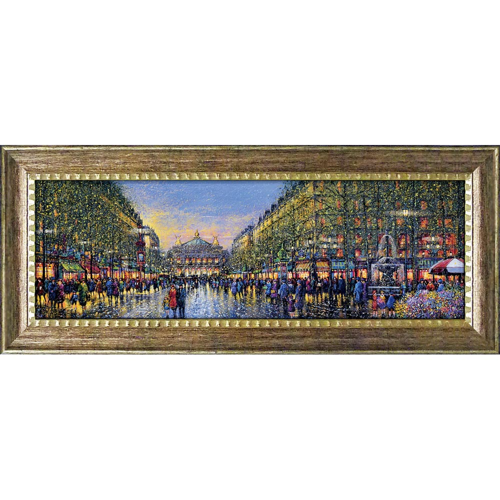 大判】刺繍絵画 フィレンツェ 大聖堂 風景画 額縁付き インテリア