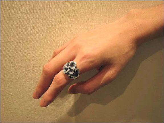 シンズスカルプチャー シルバー クロスリング スターリングシルバー