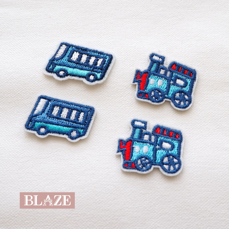 楽天市場】ワッペン 刺繍 働く車 バス 汽車 2個セット 男の子 アイロン
