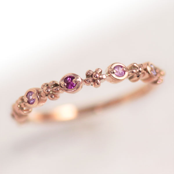楽天市場】ピンキーリング 9月誕生石 ピンクサファイア K10 K18ピンク