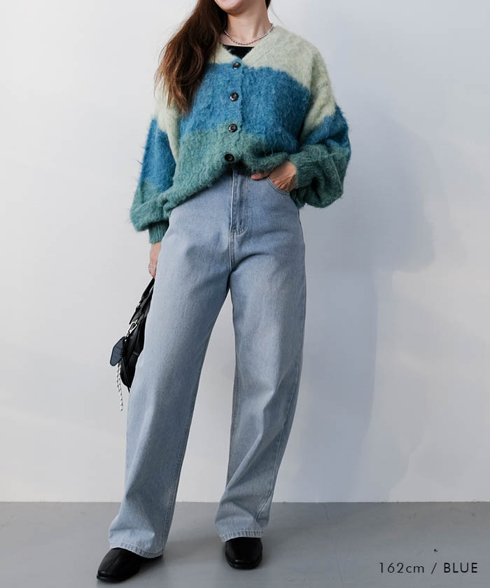 楽天市場】グラデーションニットカーディガン 秋 冬 M レディース