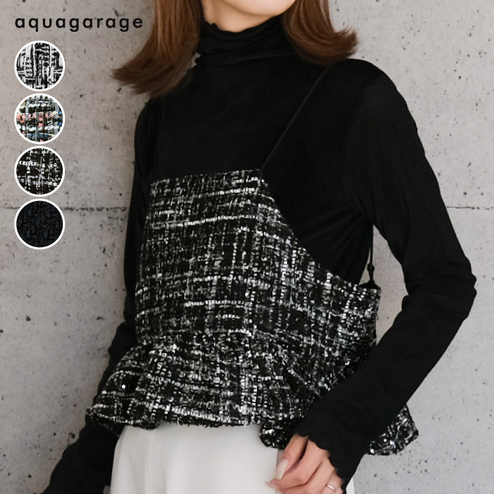 楽天市場】ツイードショートキャミビスチェ 冬 M レディース ツイード