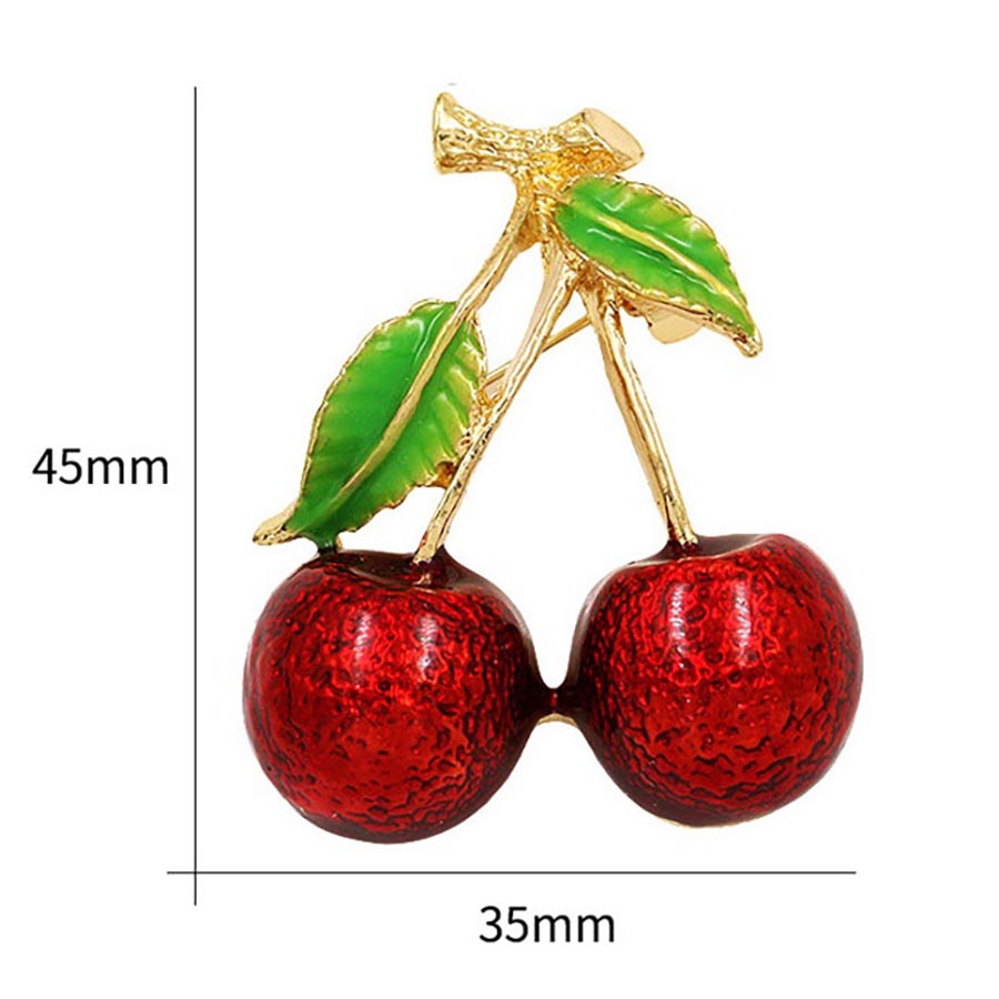 楽天市場】ブローチ アクセサリー チェリー ゴールド 女性 かわいい