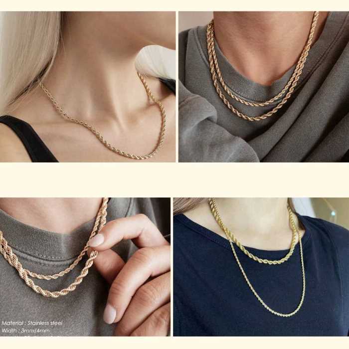 楽天市場】ステンレスネックレス サージカルステンレス製 パイプロープ