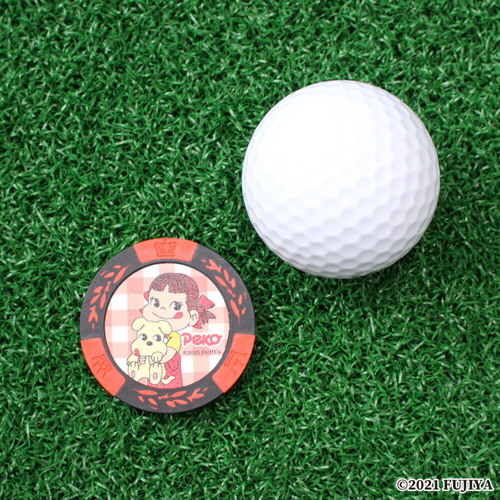 楽天市場】ゴルフマーカー ペコちゃん レッド ペコちゃん×ドッグ