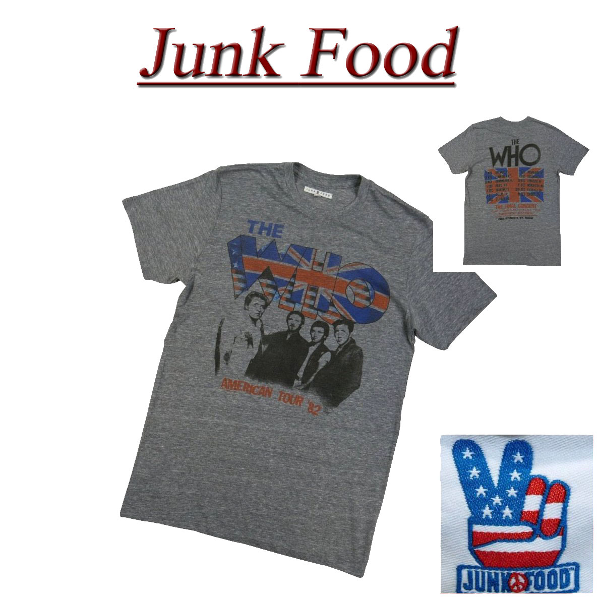 楽天市場】【US規格 5サイズ】 ab561 新品 JUNK FOOD THE WHO AMERICAN
