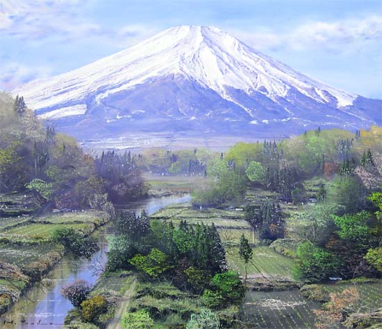 楽天市場】絵画 油絵 富士 （佐田光） 送料無料 【海・山】【肉筆