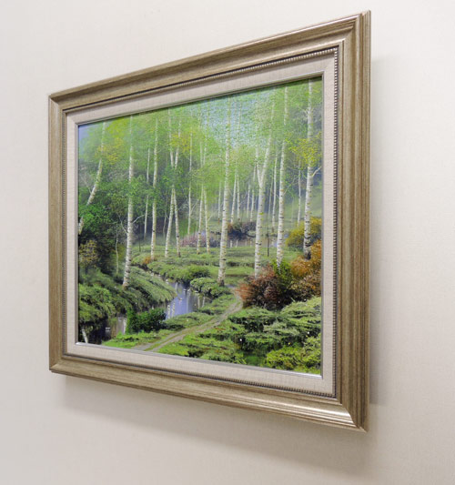 楽天市場】絵画 油絵 白樺林 （早瀬遼） 送料無料 【肉筆】【油絵