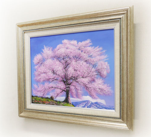 楽天市場】絵画 油絵 王仁塚（わにづか）の桜 （木村由記夫） 送料無料