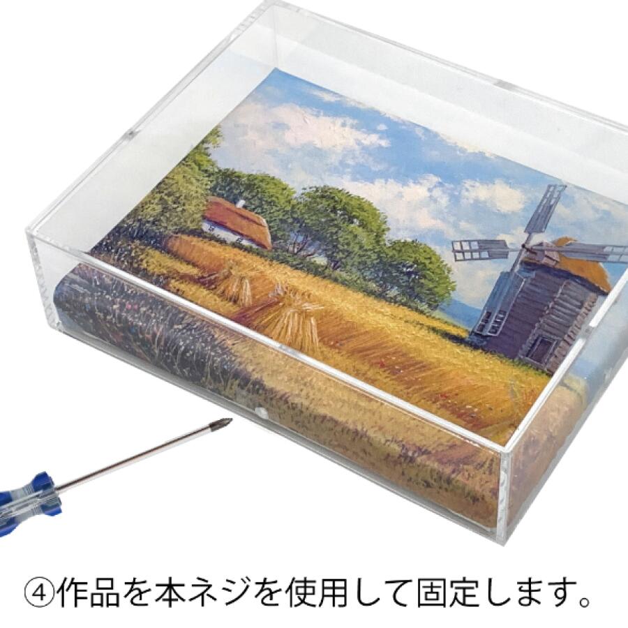 楽天市場】F8号 キャンバス付きアクリルボックス(455×380mm) お