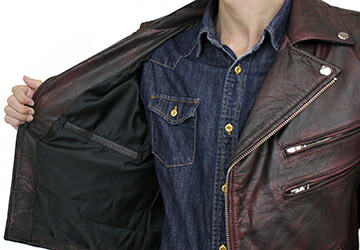 楽天市場】革ジャン ダブルライダース ジャケット 山羊革 ゴートレザー