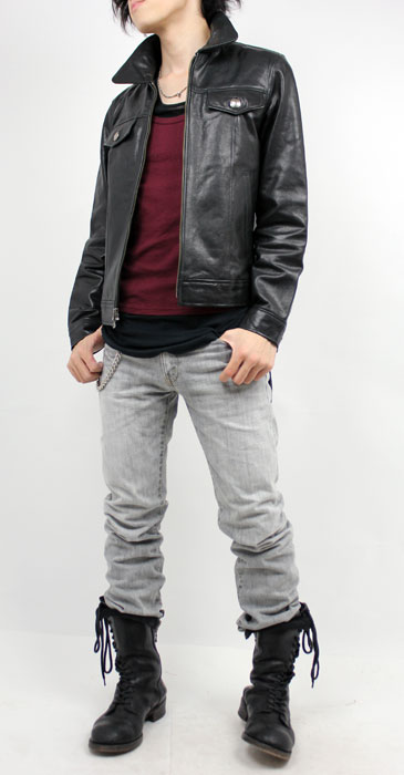 楽天市場】S~LL Gジャンタイプ 山羊革 ゴートスキン 本革 本皮