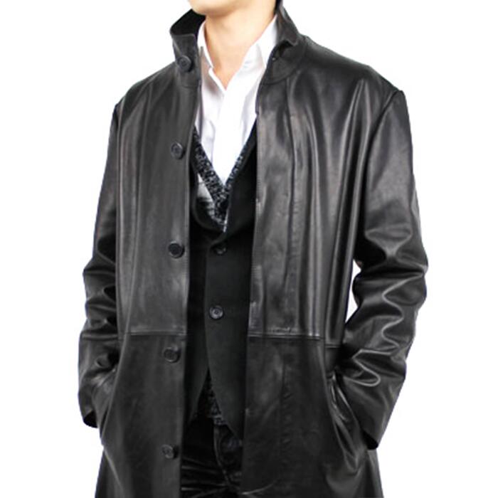 楽天市場】【送料無料】 ロングコート レザー メンズ コート ホース