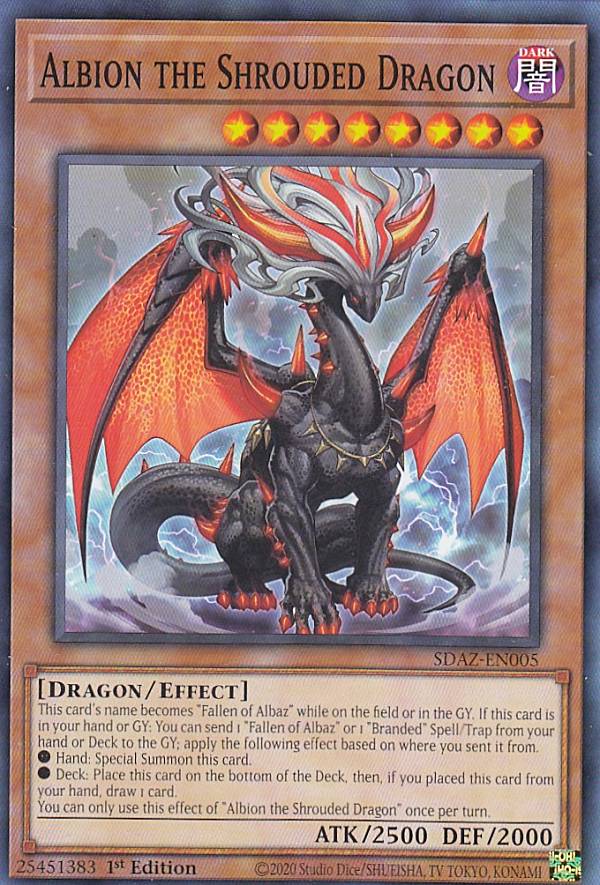 楽天市場】遊戯王 SDAZ-EN005 黒衣竜アルビオン Albion the Shrouded