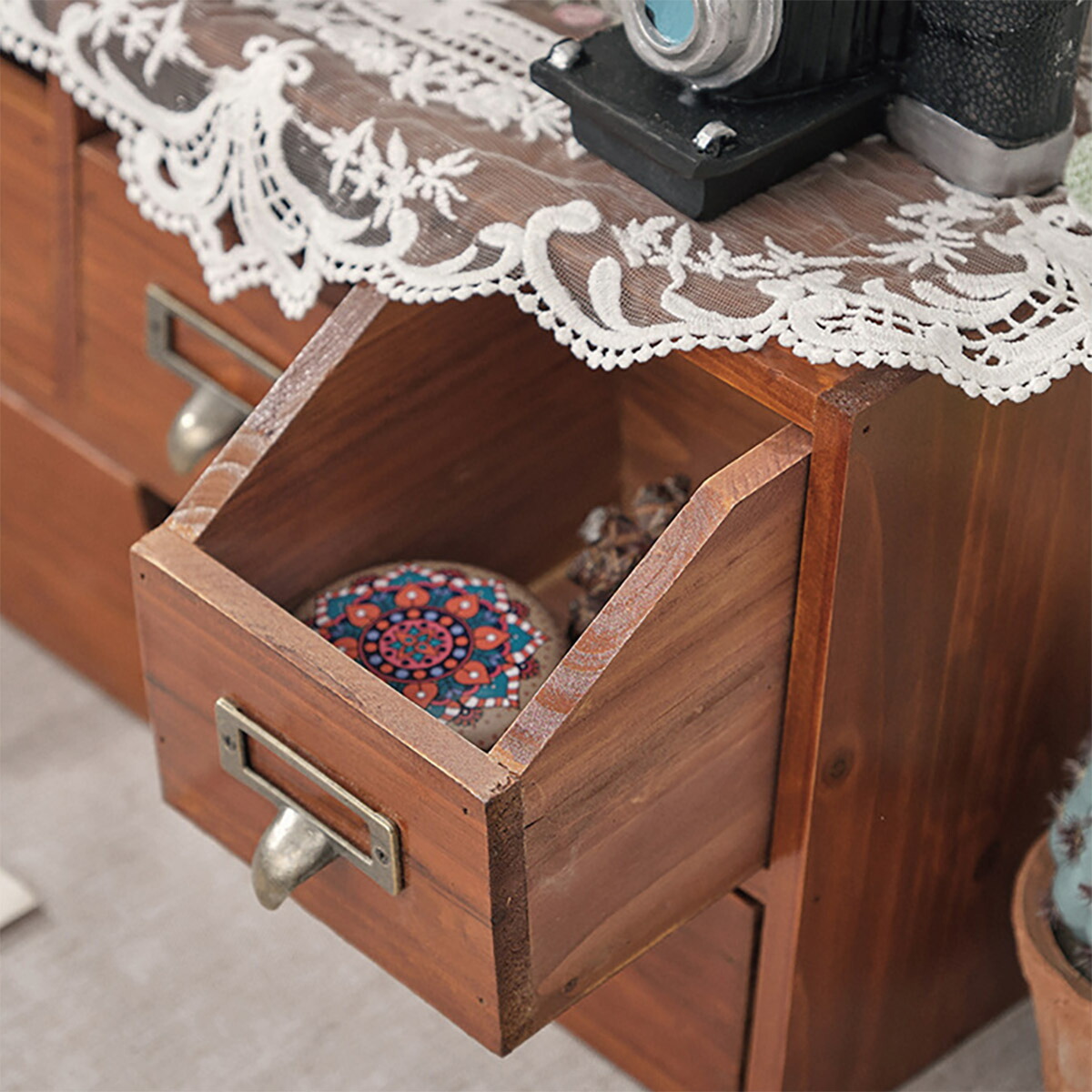 楽天市場】木製 卓上 小物入れ 引き出し ミニチェスト アンティーク