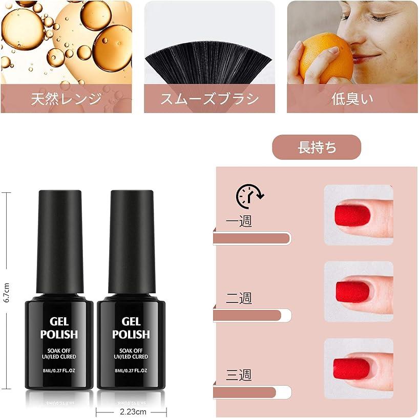 楽天市場】ジェルネイル カラージェル 6色セット 8ml 初心者用 ヌード