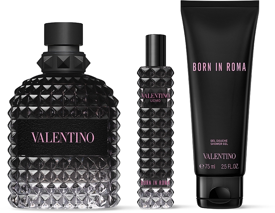 Valentino Uomo Born In Roma - Набор (edt/100ml + edt/15ml + sh/gel
