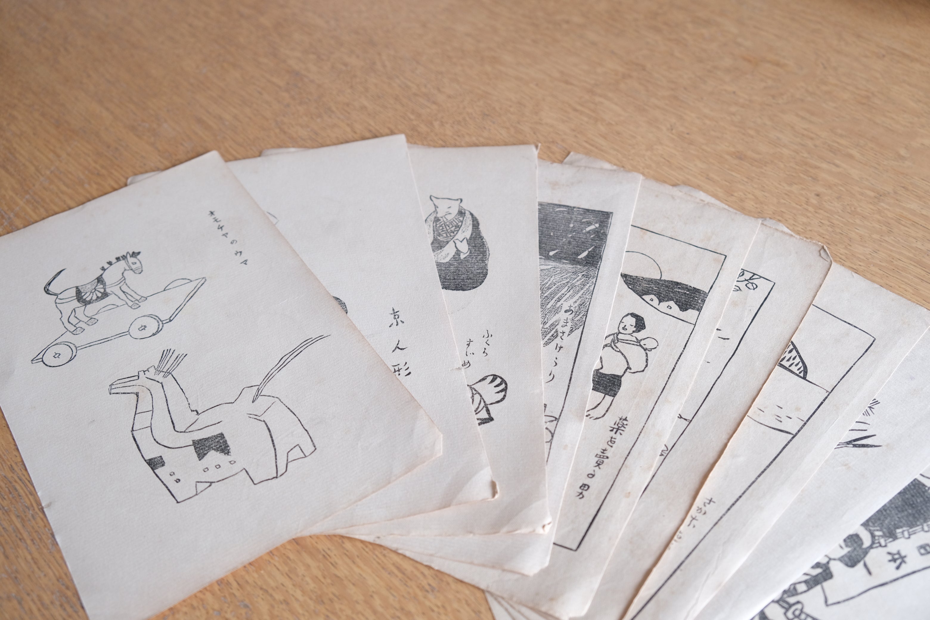 竹久夢二｜挿絵スケッチ集（木版・97枚セット）