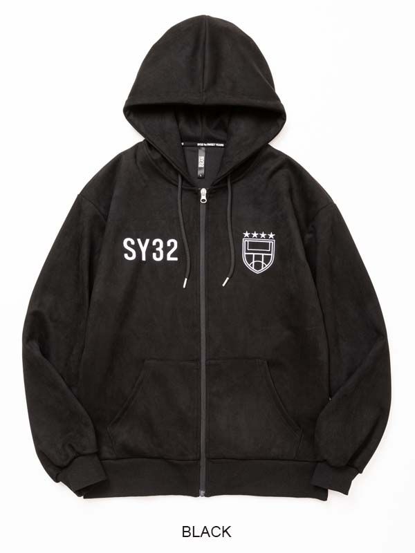 SY32 by SWEET YEARS - ESTER SUEDE ZIP HOODIE | パーカー | ブラック