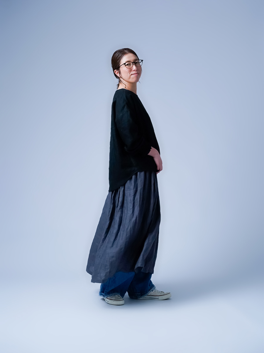 wafu】【プレミアム】やみつきになる快適さ。袖くしゅリネントップス