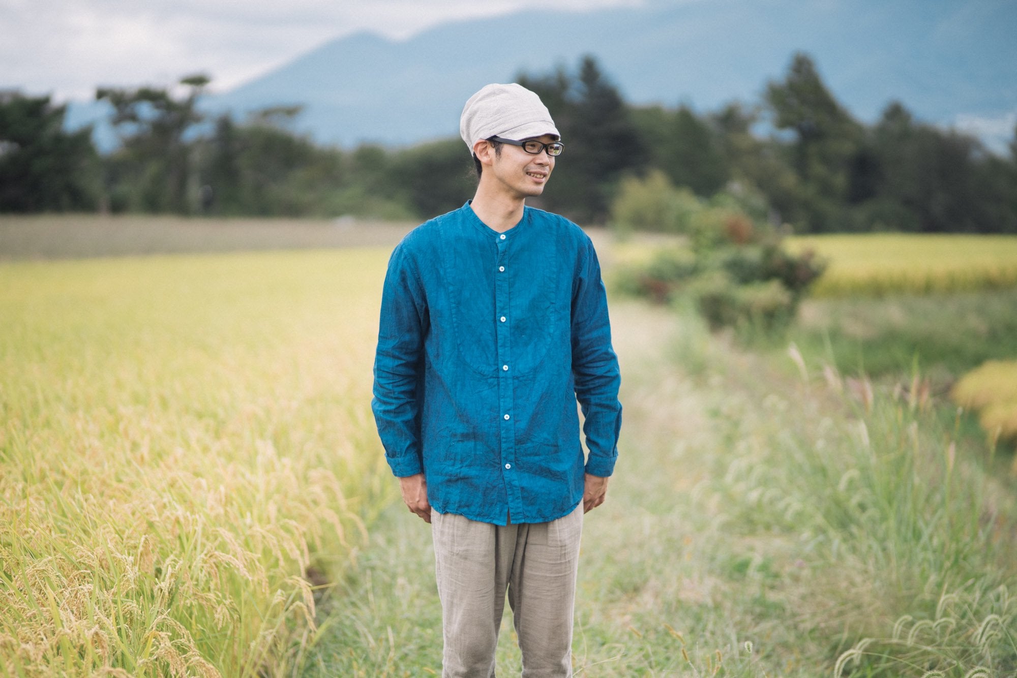 リネン切替シャツ｜宝島染工