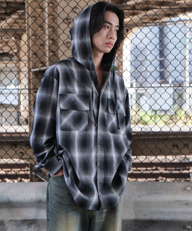 オンブレチェックフードシャツ（LS）｜WEGO（ウィゴー） – WEGO ONLINE