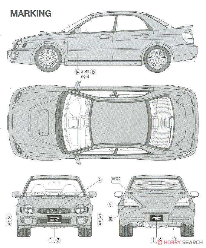 スバル インプレッサ WRX Sti (プラモデル) - ホビーサーチ カーモデル