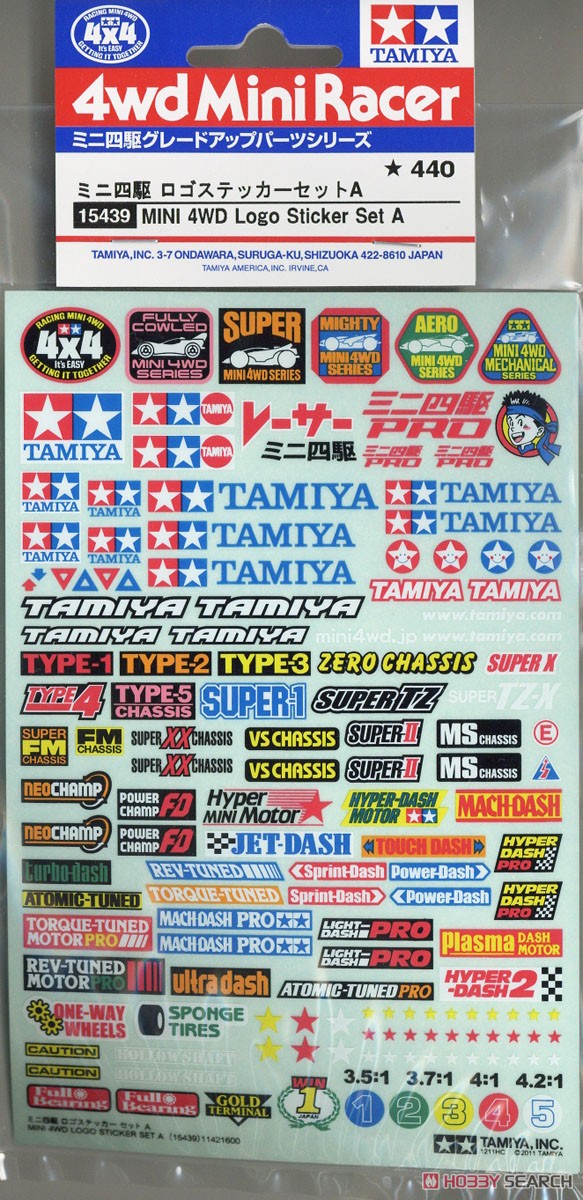 GP439 ミニ四駆 ロゴステッカーセットA (ミニ四駆) - ホビーサーチ