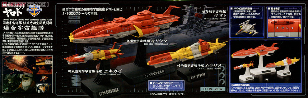 国連宇宙海軍 連合宇宙艦隊セット1 (1/1000) (プラモデル) - ホビー